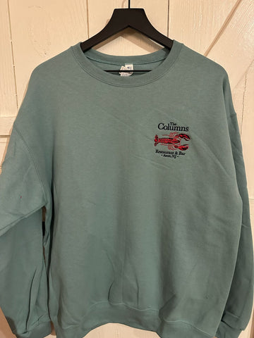 Col-Lobster Embroidered Crewneck Sage