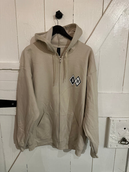 Diamond Back Zip-Up Hoodie