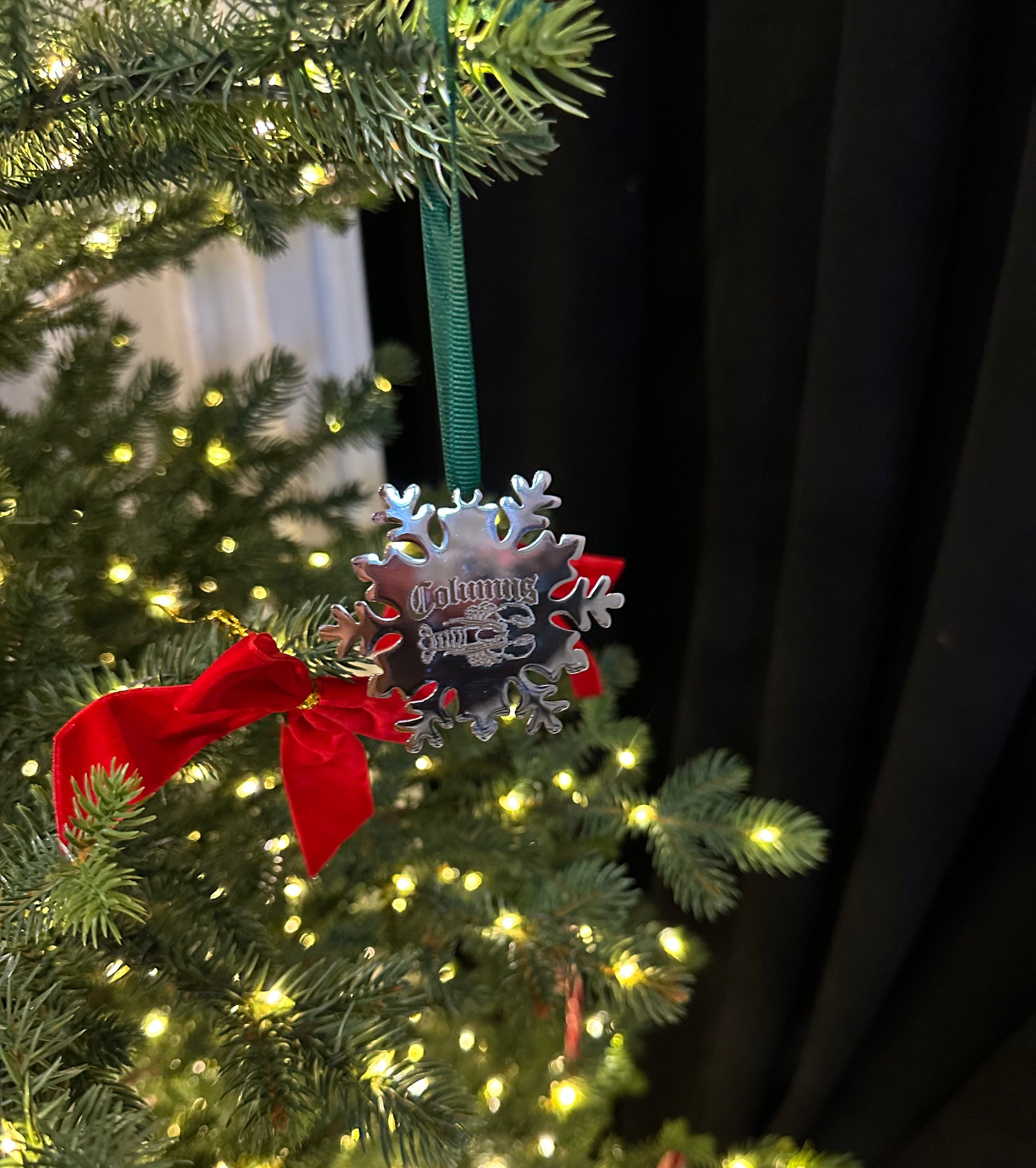 Columns Snowflake Ornament