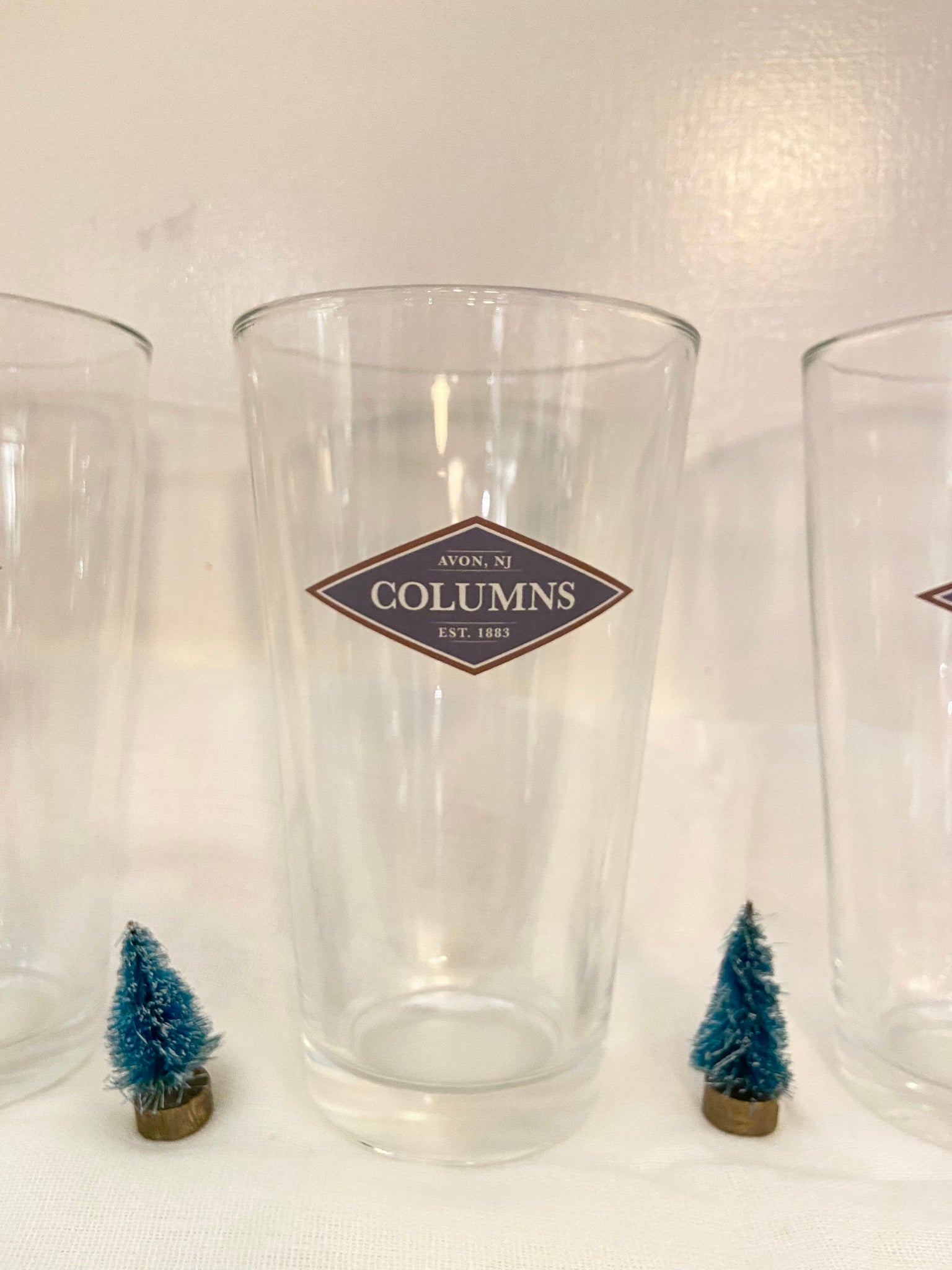 Columns Pint Glass